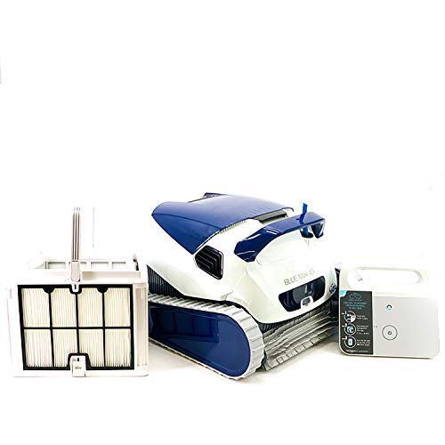 Set de producto del Robot automático para Piscinas Fondo y Paredes Blue Maxi 40i Sistema de navegación preciso Clever Clean. Control Remoto App MOVIL Bluetooth. limpiafondos. DOLPHIN