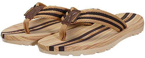Chanclas de Playa y Piscina de Dedo Hombre o Mujer para Verano Antideslizantes y Cómodos color Marrón, 44 EU. Vista general. Eagsouni