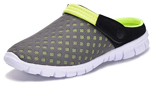 Piscina Vernano Zapatos de Jardín Respirable Malla Casual Pantuflas - Verde, 41 EU