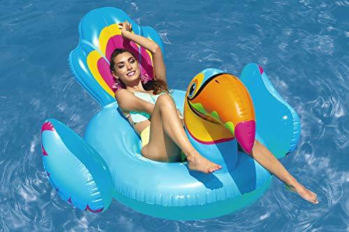  Flotador gigante de Tucán Hinchable 207x150 cm. Vista en piscina. 41126  Bestway 