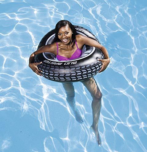 Chica joven en piscina con Flotador Hinchable Infantil Rueda 91 cm.  36016 - Bestway