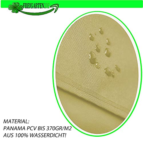 Material impermeable de Repuesto de Techo Carpa 3 x 3 m, resistente al agua, PCV Soft 370 g/m², extra fuerte, Color Beige. Freigarten.
