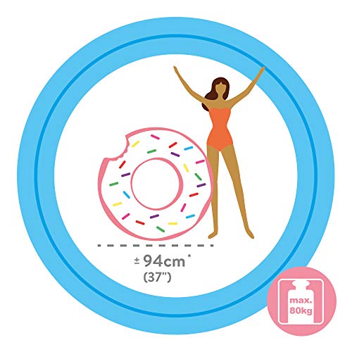 Rueda hinchable Donut de fresa 107 x 99 cm. 56265NP - Intex