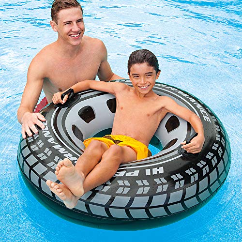 Rueda hinchable neumático y con asas, diámetro 114 cm. 56268NP. Intex. Ambiente piscina
