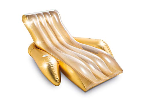 Sillón Hinchable para la piscina color dorado con Posavasos. 56803EU - Intex