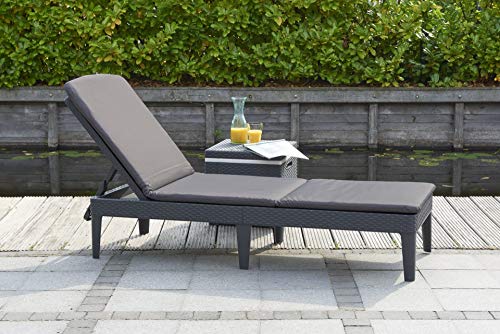 Tumbona keter Jaipur con almohadas color grafito