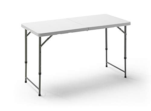 Mesa Plegable en maleta Multifuncional, 122x60x58/74cm, Blanco, Folding 122. KG KitGarden