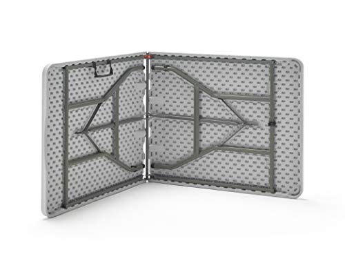 Plegando la Mesa Plegable en maleta Multifuncional, 180x74x74cm, Blanco, KG Folding 180. KG KitGarden