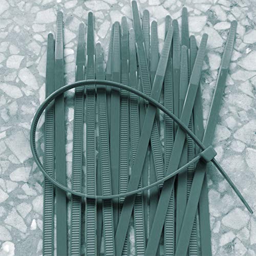 Detalle de Abrazaderas 100 Piezas de 200 x 3 mm para jardín de Nylon con Cierre Ajustables Multiusos. KINGLAKE 