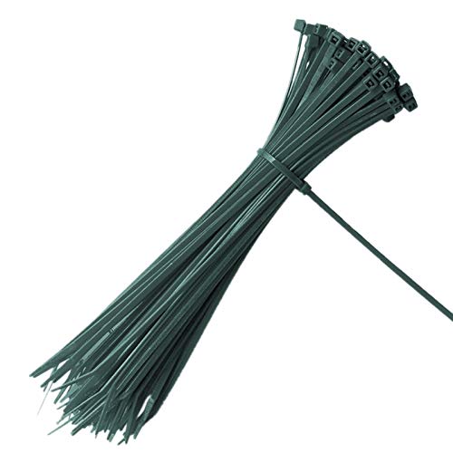 Abrazaderas 100 Piezas de 200 x 3 mm para jardín de Nylon con Cierre Ajustables Multiusos. KINGLAKE 