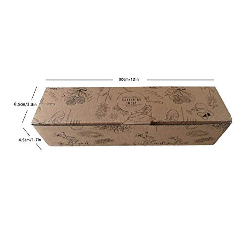 Medidas del packaging del Kit Herramientas Jardinería x3 Pzs. de Aluminio: Podadora, Paleta y Trasplantadora y 10 etiquetas para plantas. AGAKY