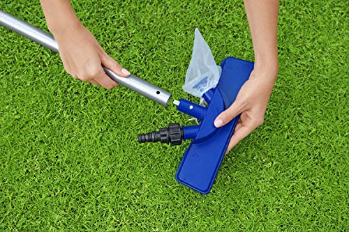 Montaje de la pértiga del Kit de Limpieza de Piscinas, aspirador, Recogehojas y Pértiga 174 cm. 58013. Bestway