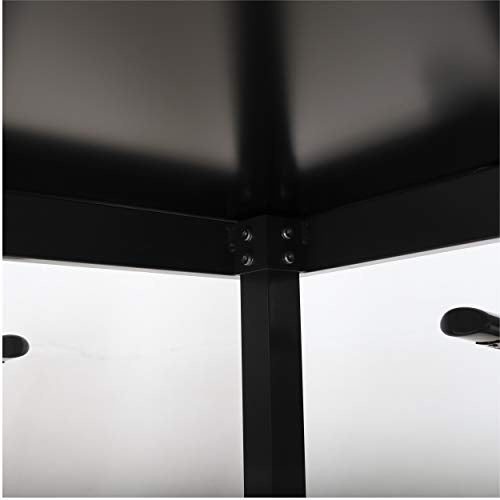 Detalle estructura de Mesa de aluminio Korfu gris antracita, 90 x 90 x 74 cm. Chicreat