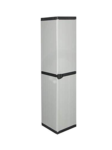 Armario alto y estrecho con 3 baldas Gris, 34 x 39,5 x 168 cm. 7813C04. Mongardi