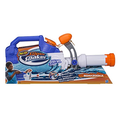 Packaging de Pistola gigante de agua bazooka Nerf Soa Soakzooka E0022EU5. Hasbro