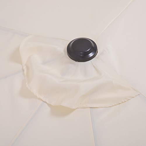 Detalle del Parasol Doble con Tela de Poliéster, Protección UV 4,6x2,7x2,4m Beige. Outsunny