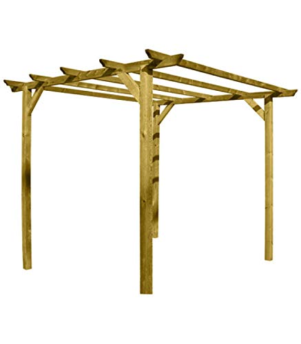 Pérgola Madera autoclave 3x3 Metros 4 Postes. 8044805. PAPILLON