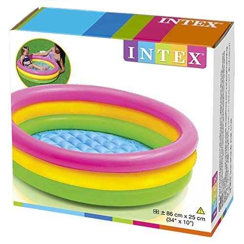 Piscina 3 aros para bebé Sunset, 86 x 25cm, 68L 58924NP - Intex
