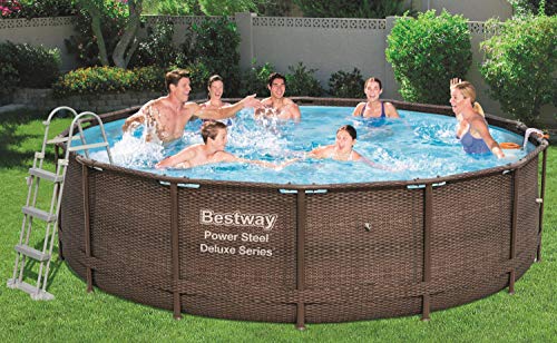 Piscina Steel Deluxe de 427 x 107 cm en jardín. 13.000 litros. 58462 - Bestway | maxjardin