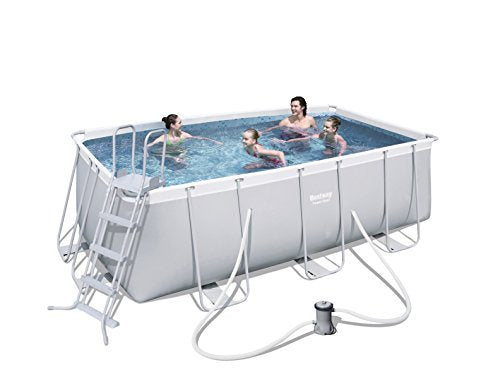Piscina Desmontable Tubular Power Steel con Depuradora de cartucho de 2.006 litros/hora, 412 x 201 x 122 cm. 56456 - BESTWAY | maxjardin