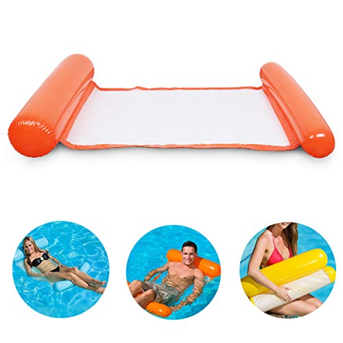 Hamaca Silla Inflable para Piscina o Playa (Naranja)