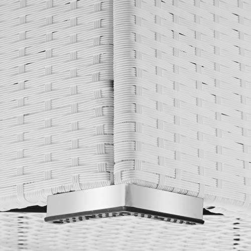 Detalle tejido del Baúl de Almacenaje, Impermeable e Inoxidable, Estructura de Aluminio Poliratán, 750 L, 145 x 82,5 x 79,5 cm (Blanco | No. 403277). 800715 Tectakes. 