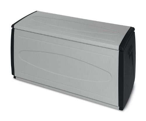 Baúl Multifuncional con Capacidad 308 litros. Ideal en interior y exterior, Gris claro y negro. Box 120 Qblack. Vista general. Terry