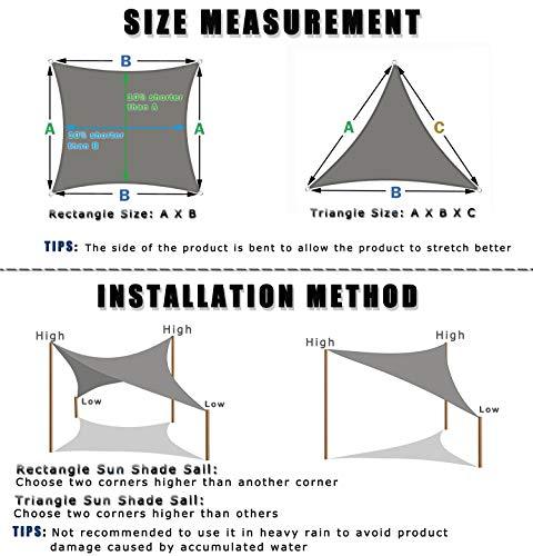 Características del Toldo Vela  2x3 m, protección UV y HDPE Transpirable, Color Beige. AXT SHADE | maxjardin