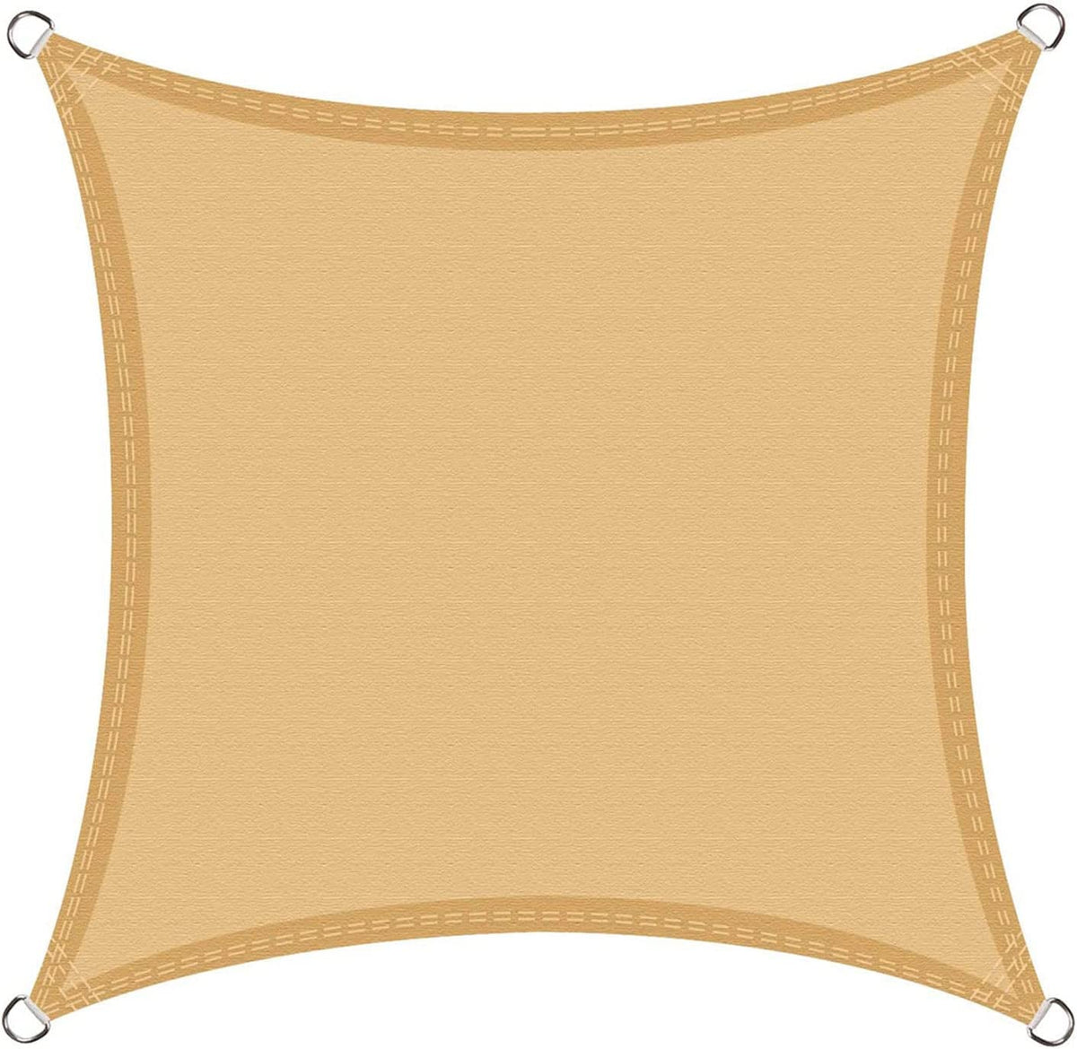 Toldo Vela 3x3 m Protección 95% UV y Poliéster Impermeable, color Arena. Haikus