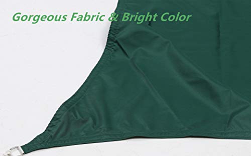 Resistente tela de brillante color de la Cubierta Toldo de Sombra Rectangular 2x3m Protección 95% UV, Resistente Impermeable Transpirable, con ojales y cuerdas Verde. Sekey