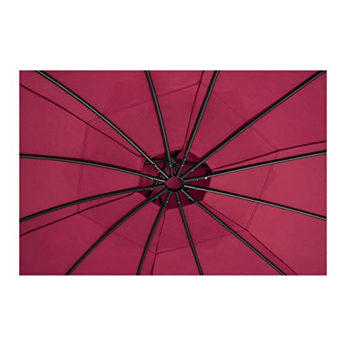 Carpa Redonda, Diámetro, 3,5 m, Lona: 180 g/m2, Color Tinto. Protección UV. Vista estructura desde interiror. Uniprodo