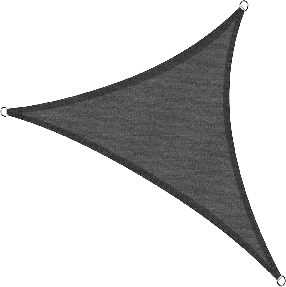 Toldo Vela de sombra Triangular 2x2x2 m, Transpirable, Resistente y Protección 95% UV, Grafito. Haikus
