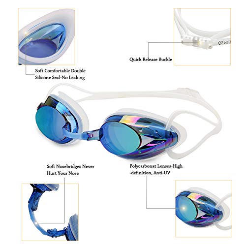Características de Gafas de Natación, Antivaho para Nadar Protección UV sin Fugas para Adultos y Niños. Vetoky