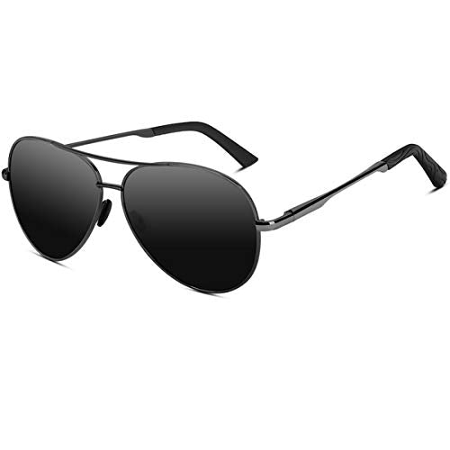 Gafas de sol Unisex Polarizadas Aviador Protección UV400 Negro V101 por VVA